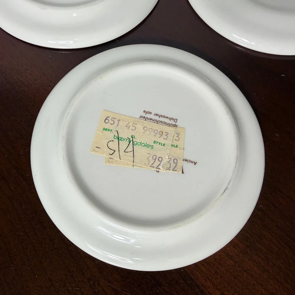 Vintage Villeroy & Boch Marble Black Set of 8 Vitro Porcelain Coasters 4